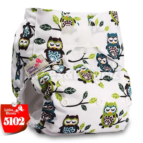 [Littles&Bloomz] Baby Washable Reusable Real Cloth STANDARD Hook-Loop Pocket Nappy Diaper Cover Wrap, suits Birth to Potty