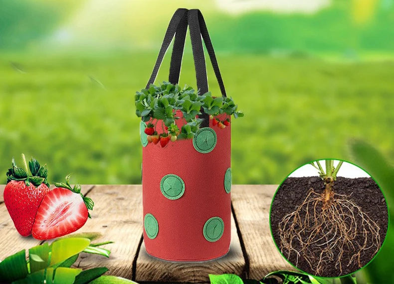 Multi-Function 13 Holes Felt Hanging Tomato Grow Bag Planter Strawberry Vegetable Flower Plant Grow Bags Garden Plant Pot