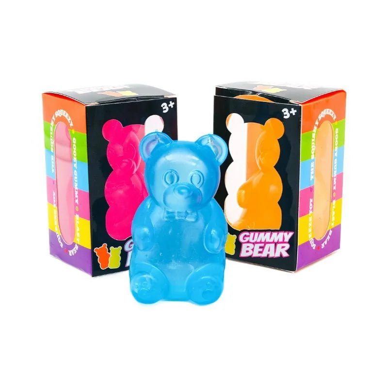 8cm NeeDoh Cute Gummy Bear Sensory Squeeze Toy with Jelly-like Filling Slow Rebound Stress Relief Toy To Alleviate Anxiety**