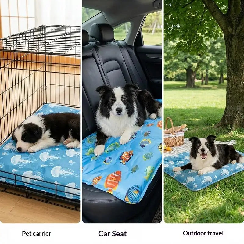 Self Cooling Gel Dog Cat Ice Pad Non Toxic Pet Cooling Mat For Summer Indoor Outdoor Bed Crate Couch