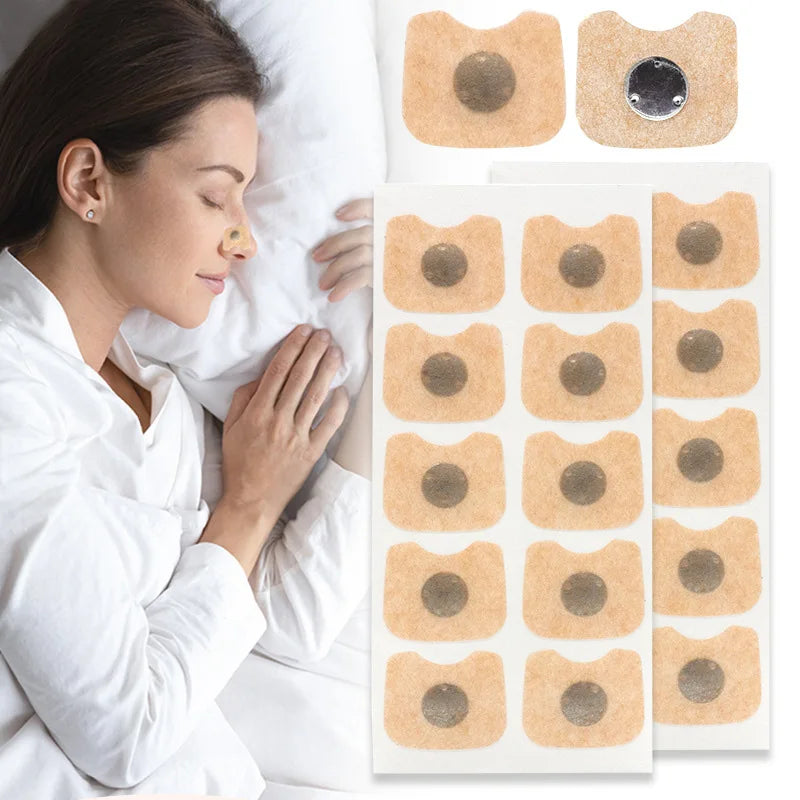30/90/180/300Pcs Nose Breathing Patches Magnetic Suction Iron Nasal Strips Increase Air Improve Sleeping Reduce Snoring Tools