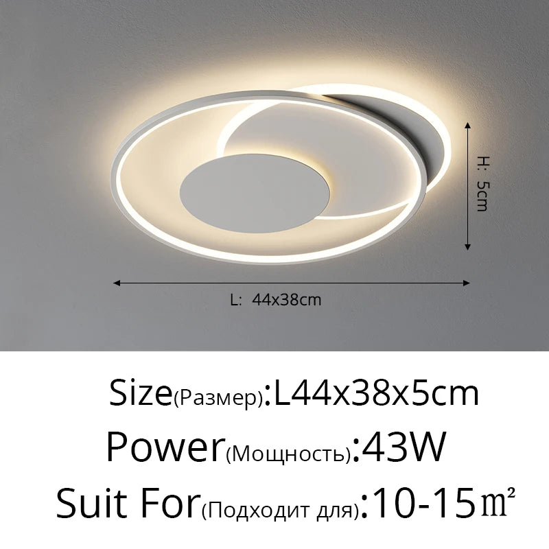 Modern Nordic Led Ceiling Light Square Minimalist Lamps for Kitchen Living Dining  Room Art Home Decoration Chandelier