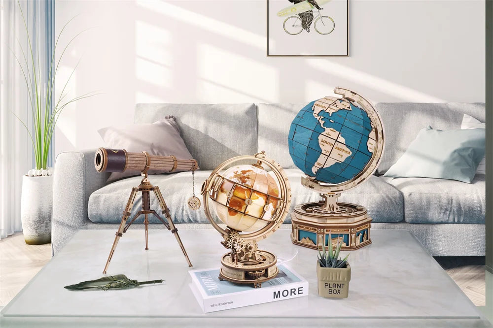ROKR Curious Discovery Series 3D Wooden Puzzle Games Assembly Telescope Orrery Model Buliding Kits Toys Gift ST