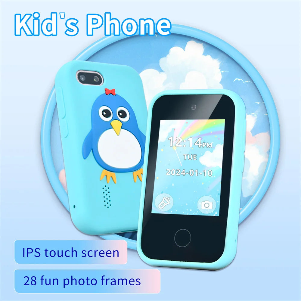 Kids Smart Phone Educational Toys Dual Camera Music Player Baby Phone With 32G Memory Game Learning For Boy Girls Brithday Gifts