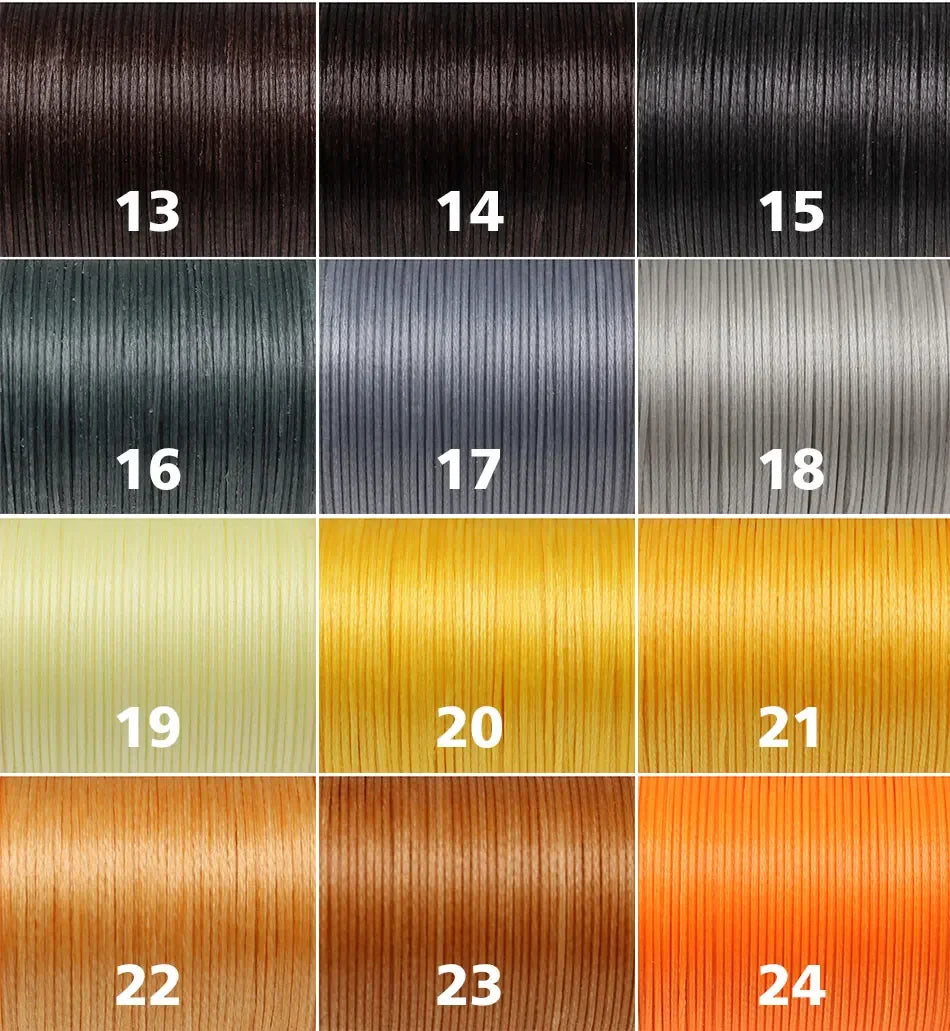 Handmade Flat Wax Thread for Leather Craft, Hand Stitching, DIY Wax Coated Strings, Repair Shoes, Sewing Tools, 0.8mm, 1.0mm