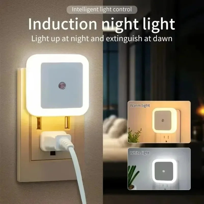 1/6PCS Wireless LED Night Light Sensor Light EU/UK Night lights Larger Aperture For Children Room Bedroom Decoration Lighting