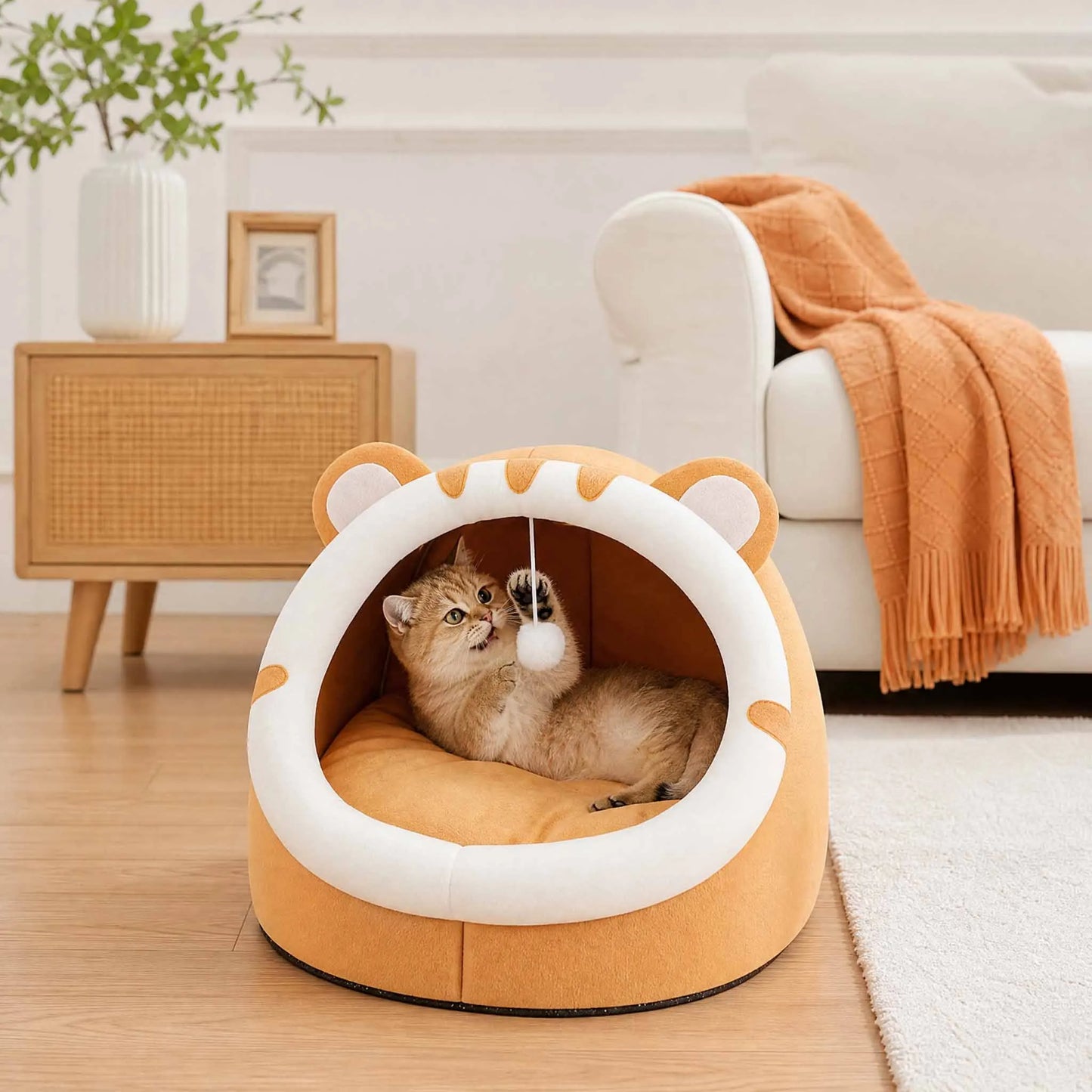 Super Cat Bed Warm Pet House Kitten Cave Cushion Cat House Warm Sleeping Dog Basket Tent Small Dog Mat Supplies Bed For Cats