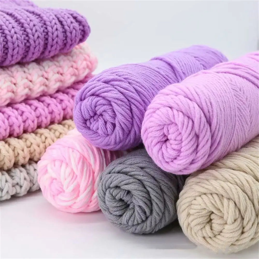 Lover Scarves Handmade 100g Hand Knitting DIY Knitting Chunky Crochet 8 Ply Thread Milk Cotton Yarn Woolen Yarn