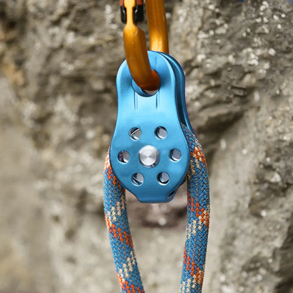 26KN Aluminium Alloy Heavy Duty Single Swivel Rope Pulley Block for 12mm Rope Climbing Pulley Pulley Wheel Single Swivel Pulley
