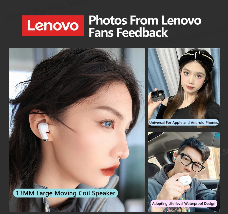Choice Lenovo LP5 Wireless Bluetooth Earbuds HiFi Music Earphones Headphones Sports Waterproof Headset With Mic Earbuds Business
