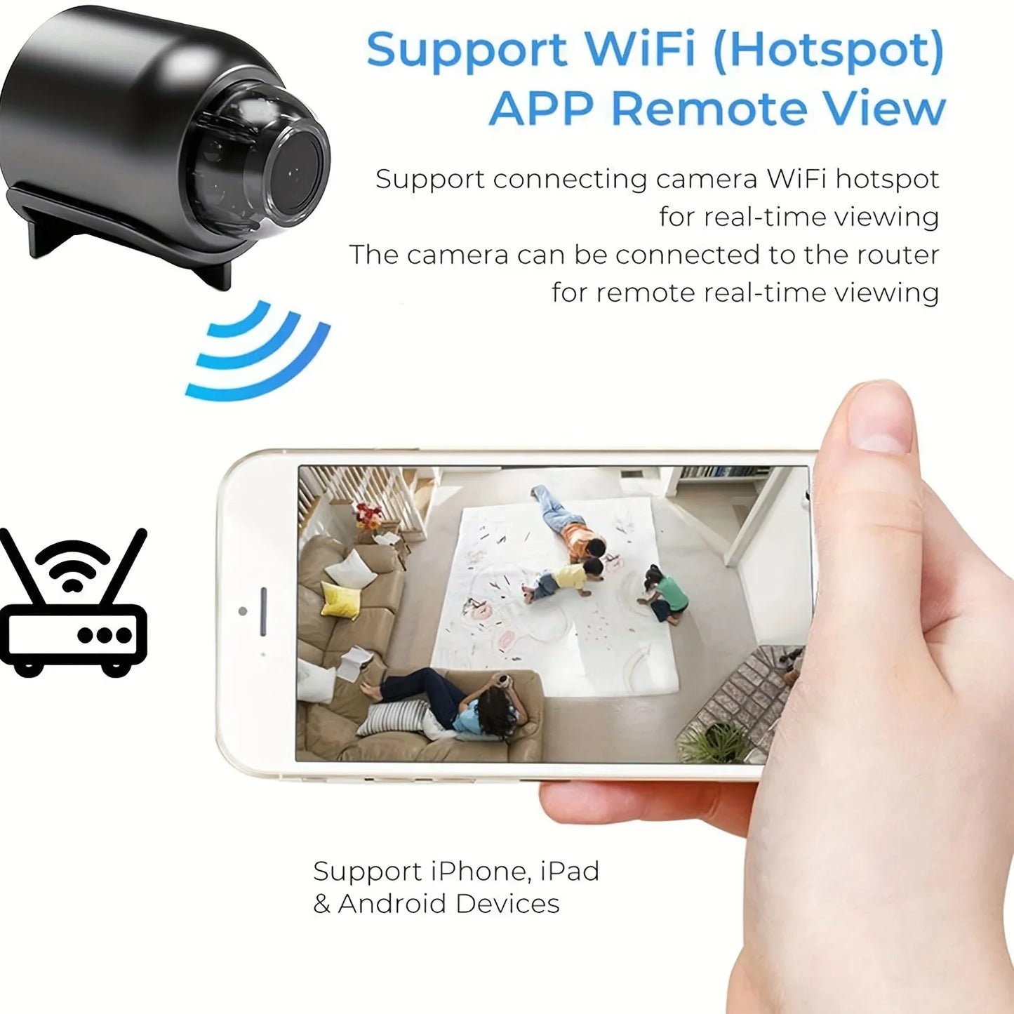 2.4G WiFi Camera Small Remote Monitoring Wireless Survival Camera Home Security Small Night Vision Network Camera