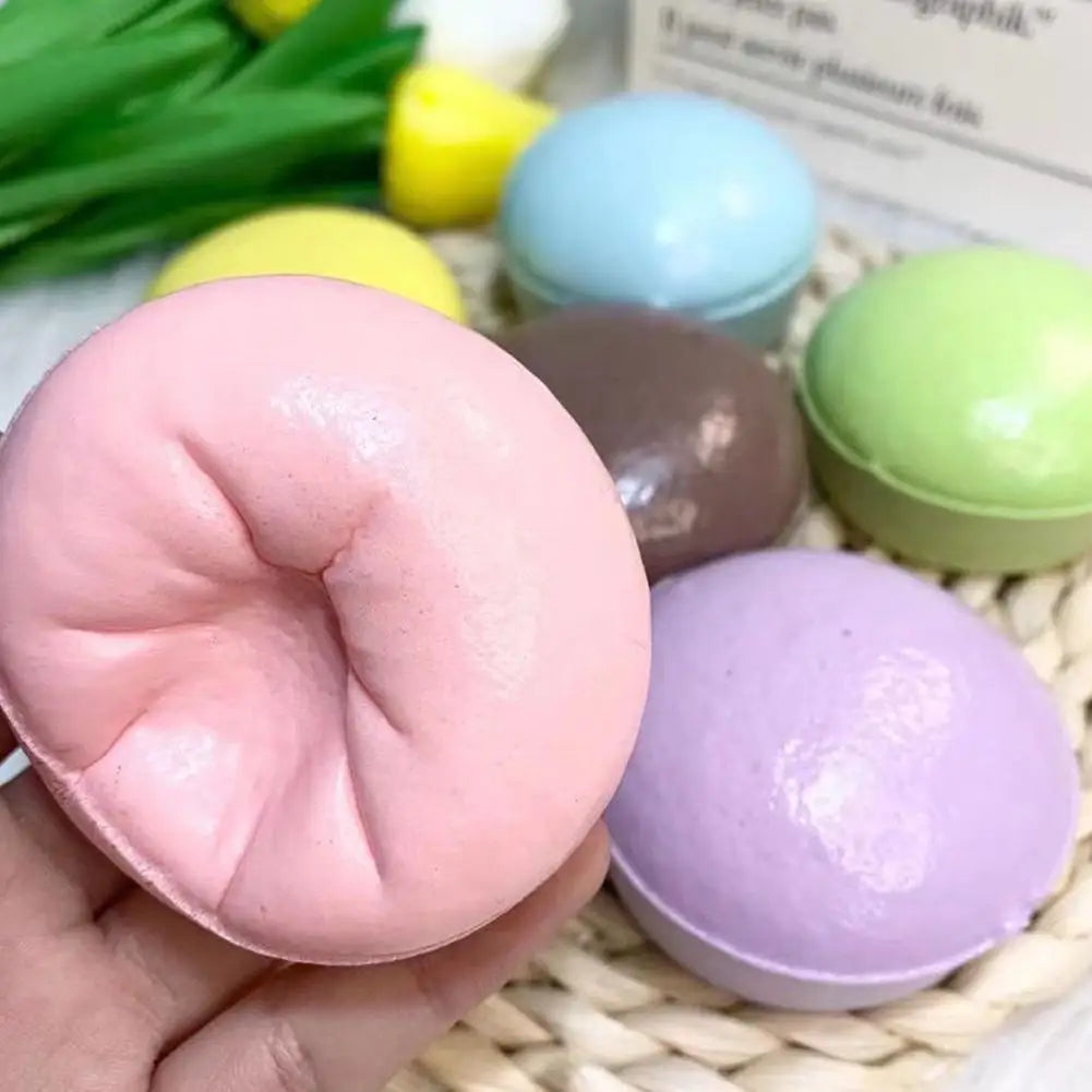 Purple Soft Potato Pinch Toy - Fun Custard Bun Sticky Small Cake, Slow Rebound Decompression Toy, Party Gift Candy Color