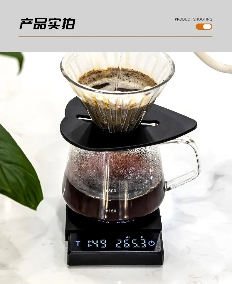 Mini Digital Coffee Scale with Timer 0.1g High Precision Rechargeable USB-C Fast Charging Kitchen Scale for Espresso Pour Over