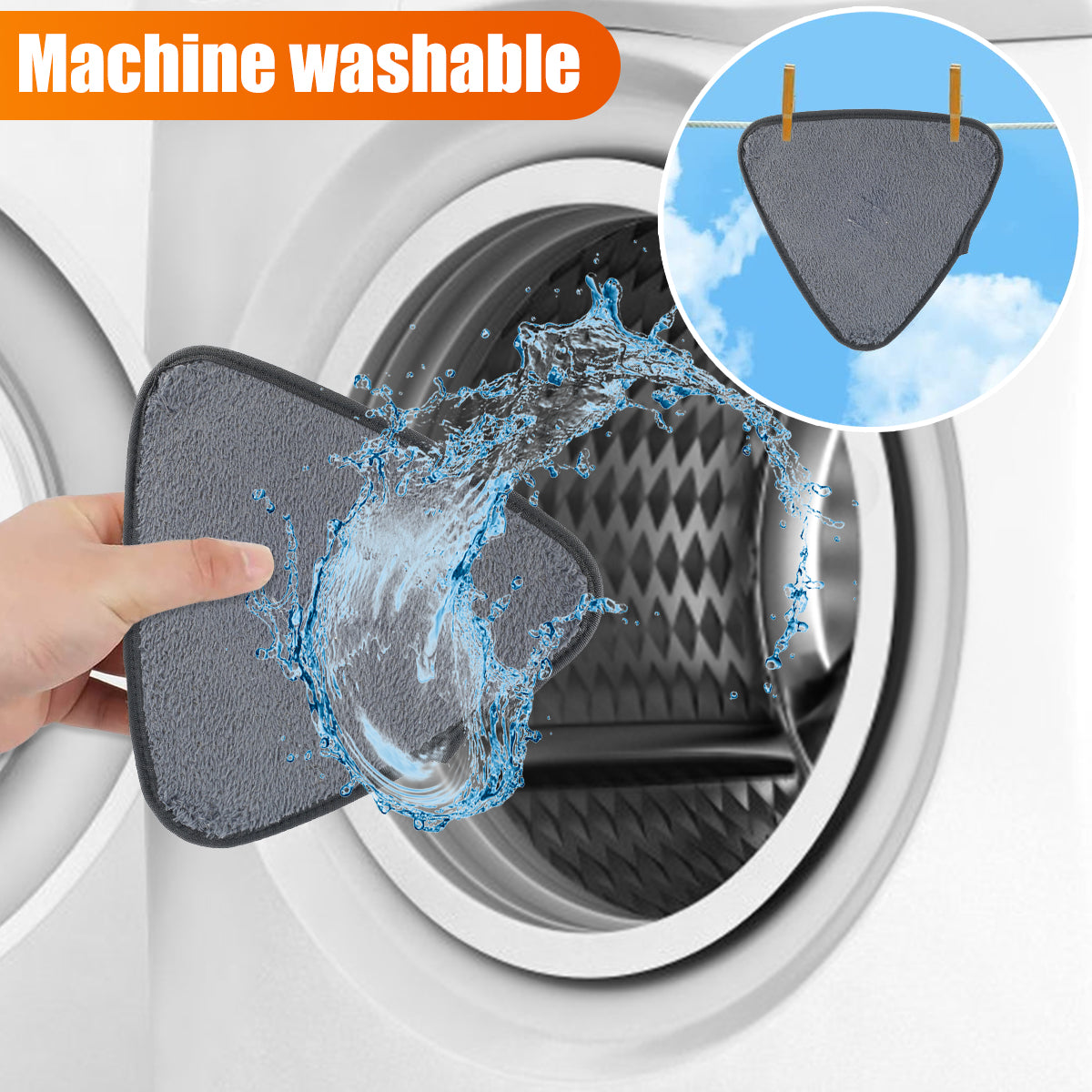 New Telescopic Triangle Mop Adjustable Squeeze Wet and Dry Use Water Absorption 360° Rotatable Spin Cleaning Mop Home Floor Tool