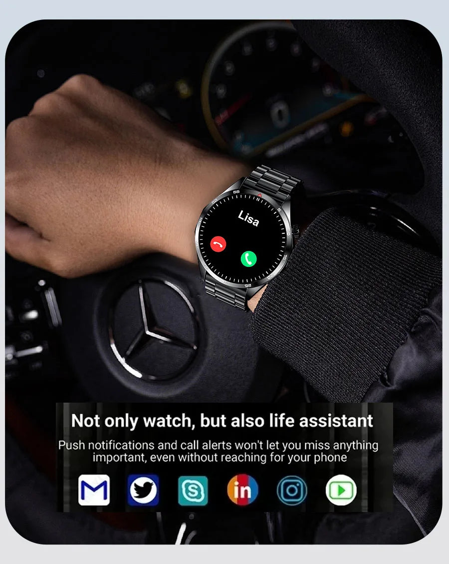 LEMFO Smart Watches For Men Women 1.5" 360*360 HD Screen 330mAh Battery Heart Rate Sleep Health Bluetooth Call  Watches For Man