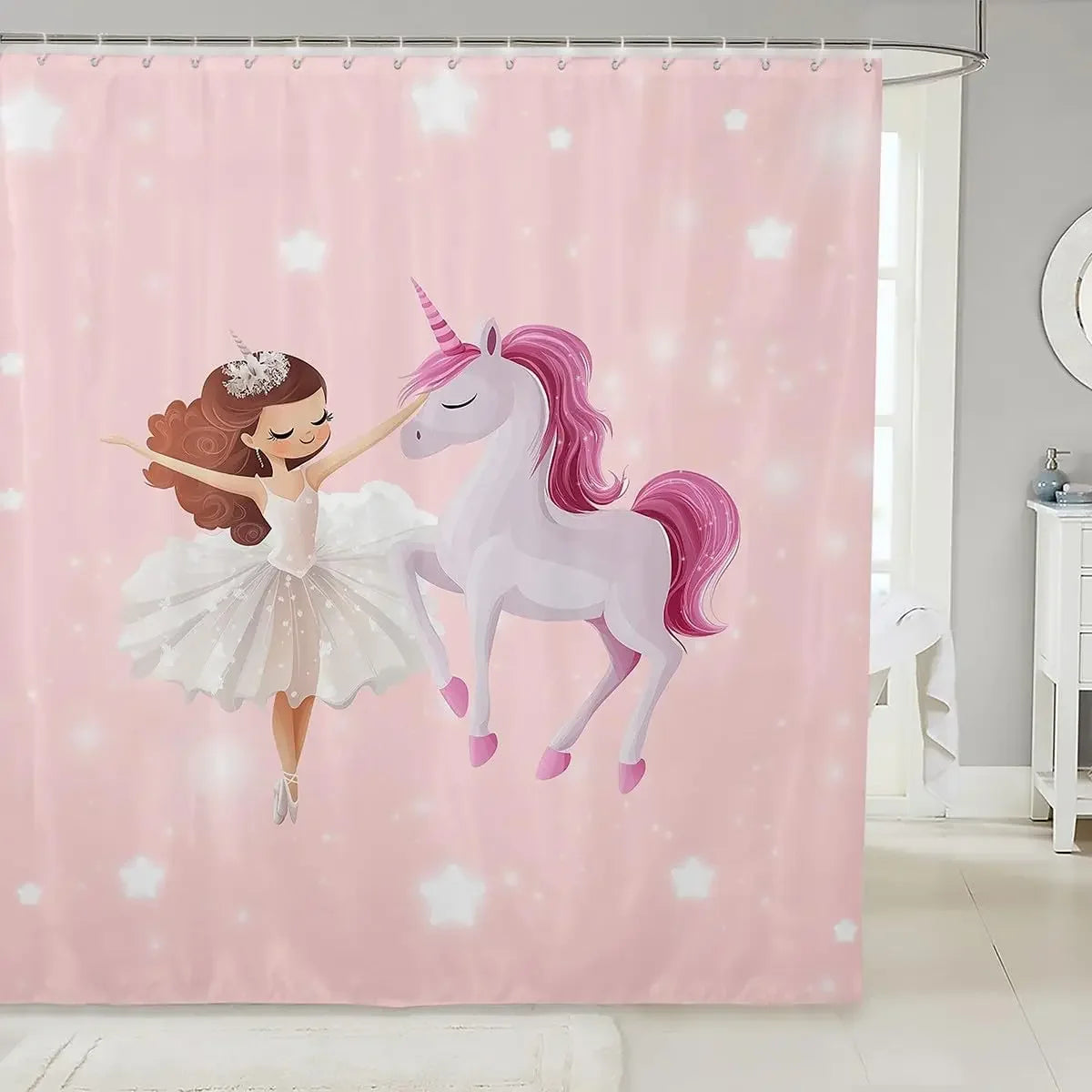 Dachshund Shower Curtain Kids Cute pet Dog Bathroom Shower Liner for Teens Puppy Bath Curtain Waterproof Waterproof Polyester