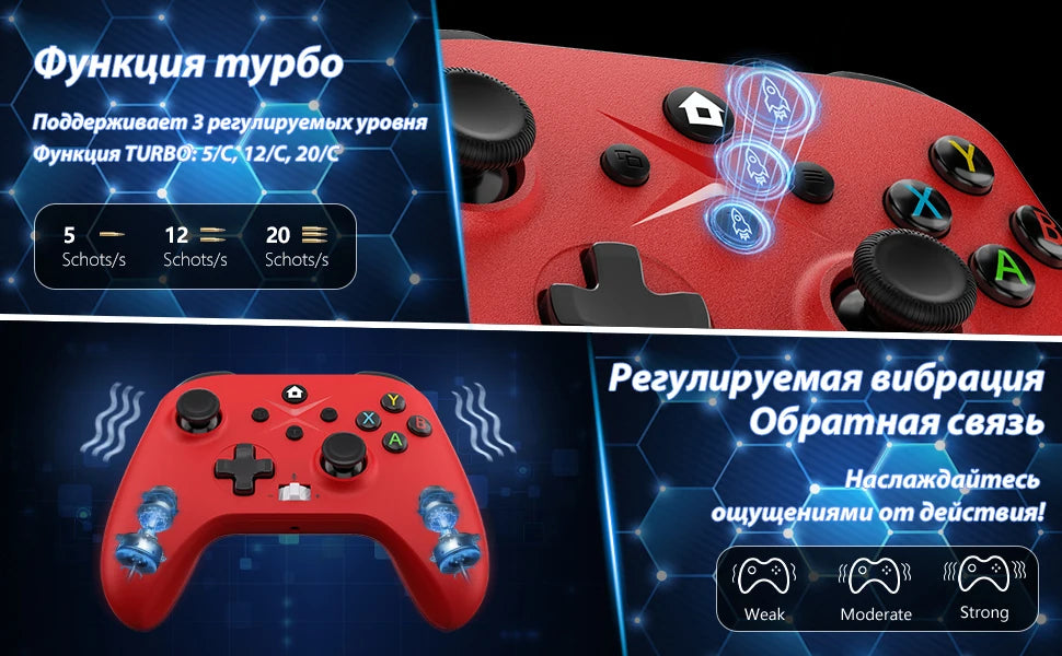 2.4G Wireless Gamepad For Xbox One Series X/S/PC/IOS//Steam 6 Axis Gyro Turbo Function Game Consoles XBOX Controller Joystick