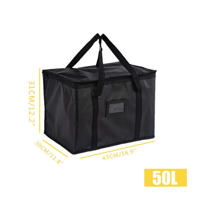 Reusable Insulated CoolerBag PremiumAluminum Foil Thermal Storage Bag Lightweight Portable ZipperLunch Bag for Camping Party Use