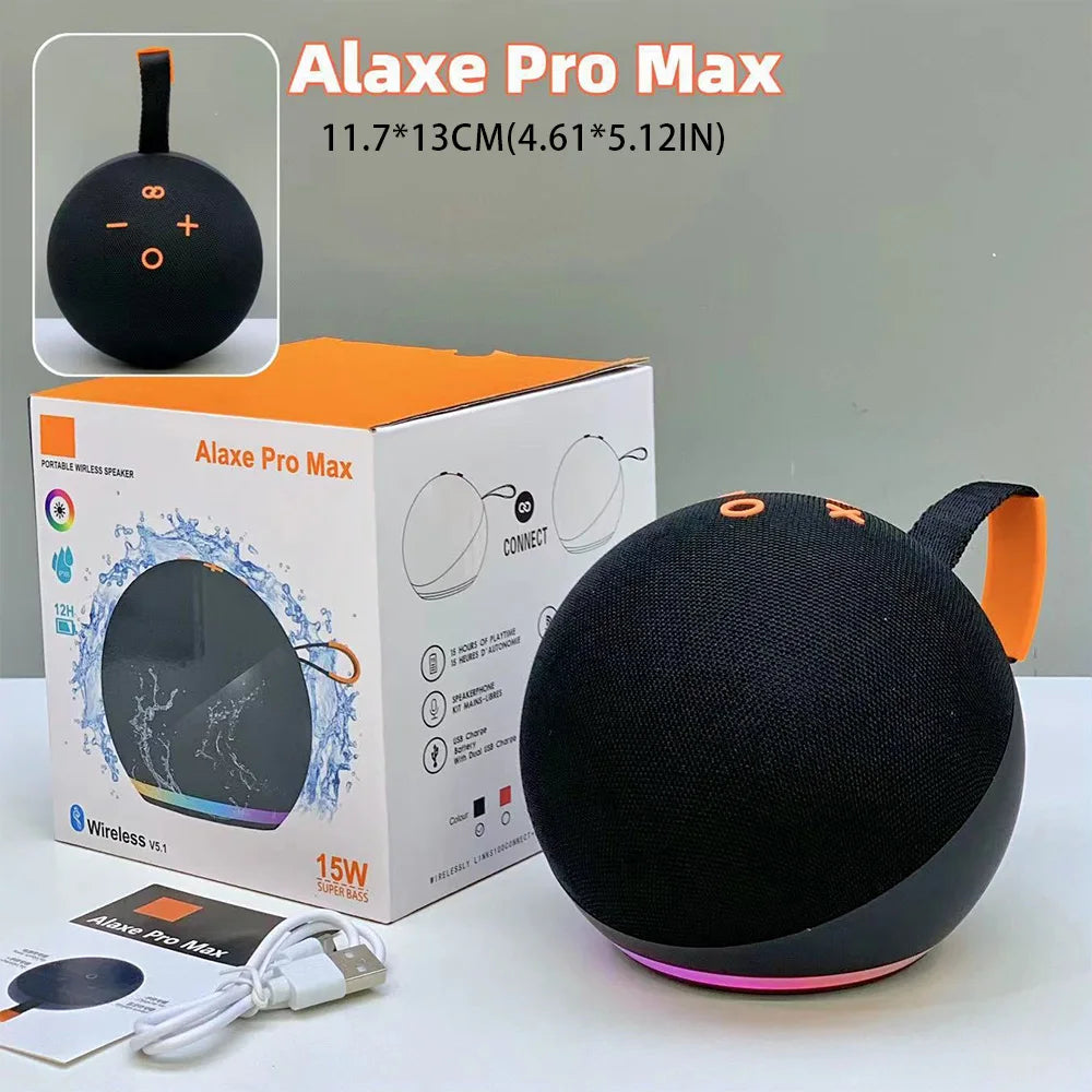 Alaxe Bluetooth Speaker Subwoofer compact and powerful outdoor indoor speaker with high-quality sound and a mini desktop design