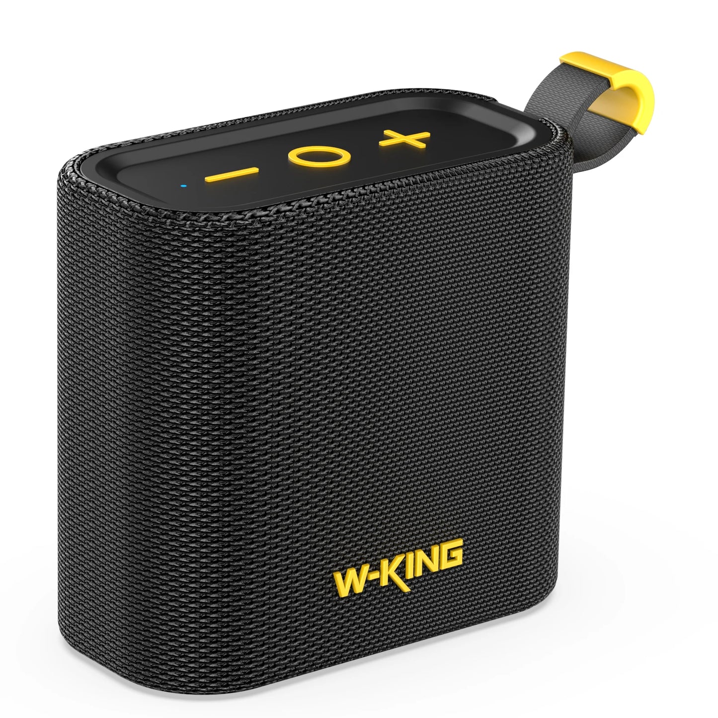 W-KING Blue Mini Bluetooth Speaker, 6W Bass, IPX7 Waterproof, 10H Playtime, TWS, FM, TF/AUX, Shower & Bike Use BT5.3 Speaker