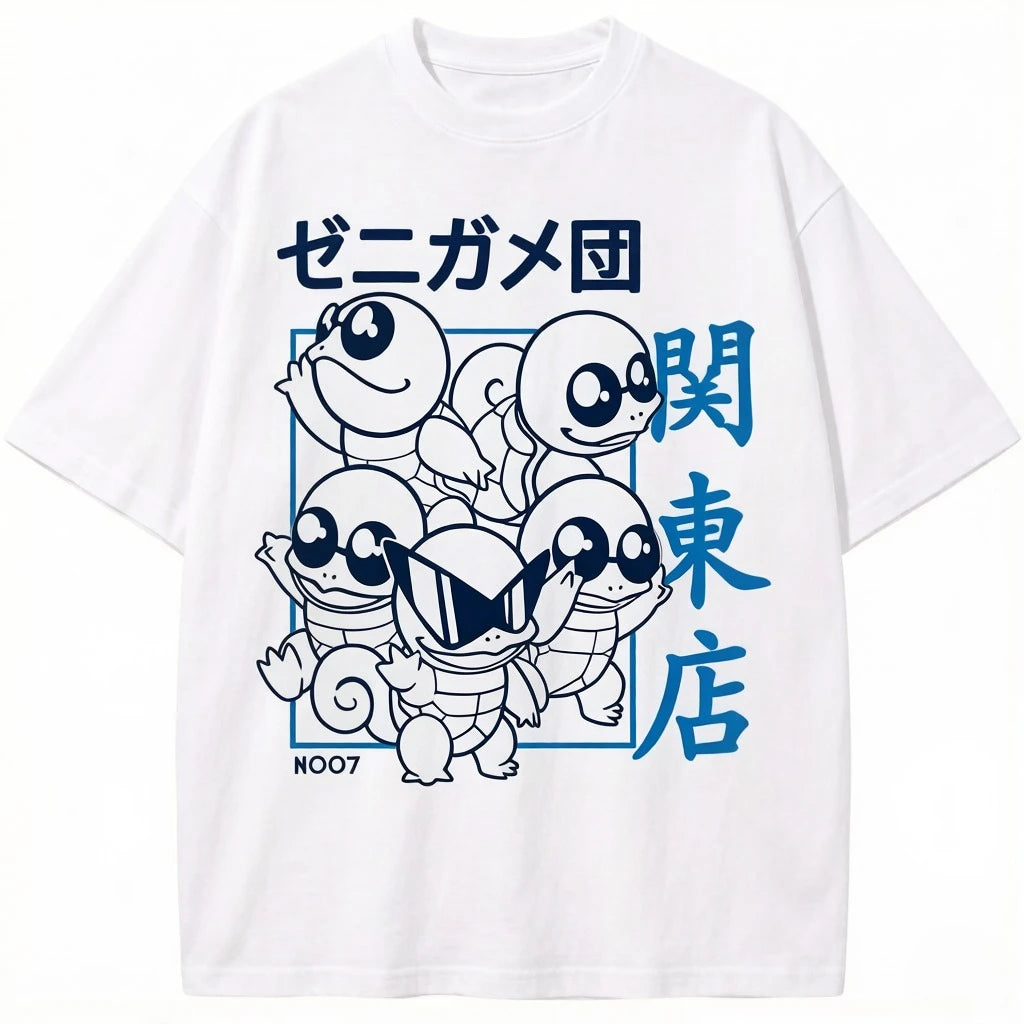Okémon Anime Gengar Front and Rear Printed T-shirt Men and Women Summer Y2K Harajuku  Casual Versatile Short-sleeved Top