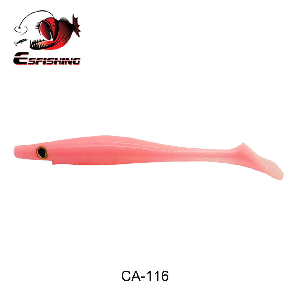 ESFISHING soft lures fishing Peche pike Hog Shad 100mm  200mm Sea Fishing Silicone bait swimbait sea lake isca artificial
