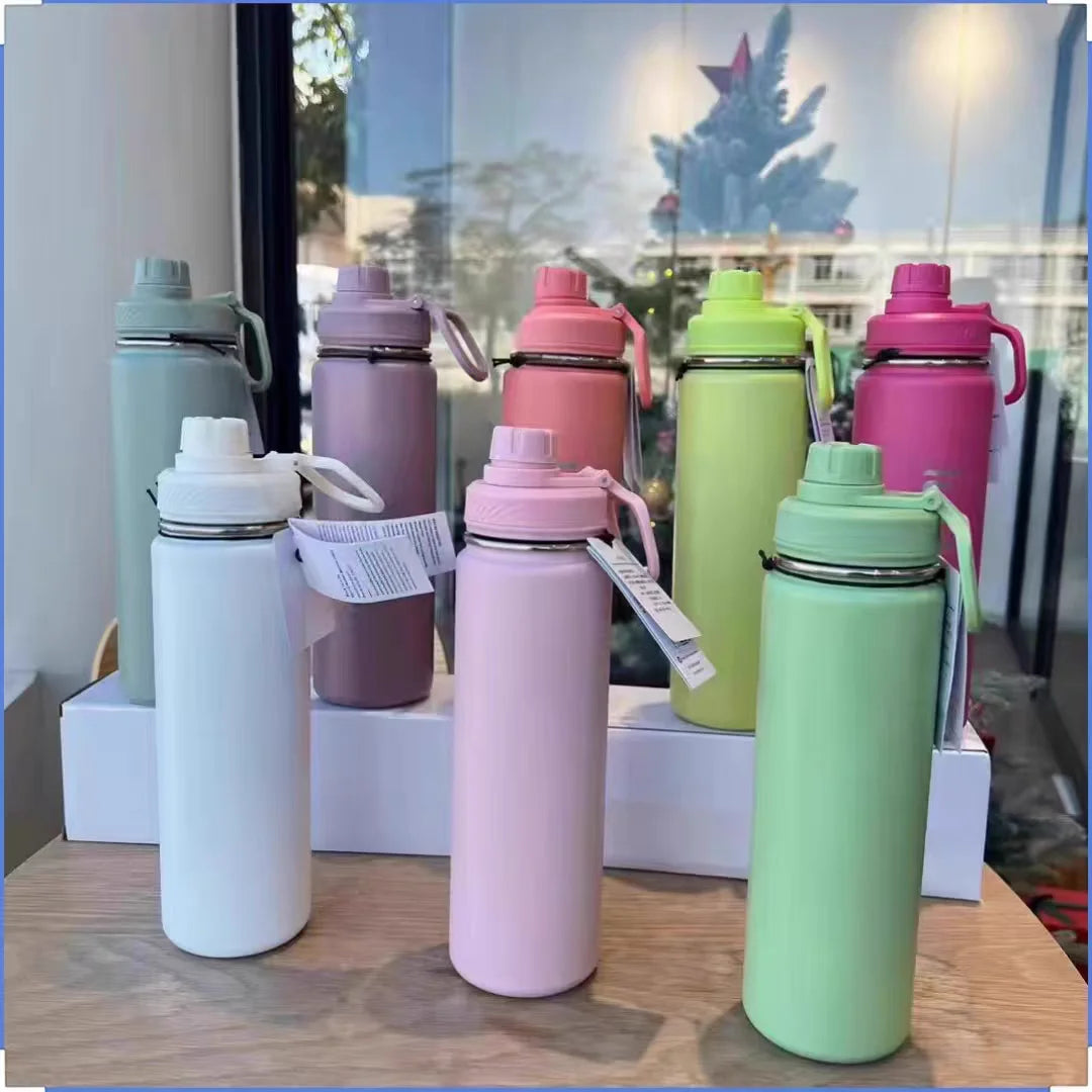 Portable Large Capacity 710ml Insulated Cup 304 Stainless Steel Yoga Pot For Male And Female Students Couple Cup Portable  Cup