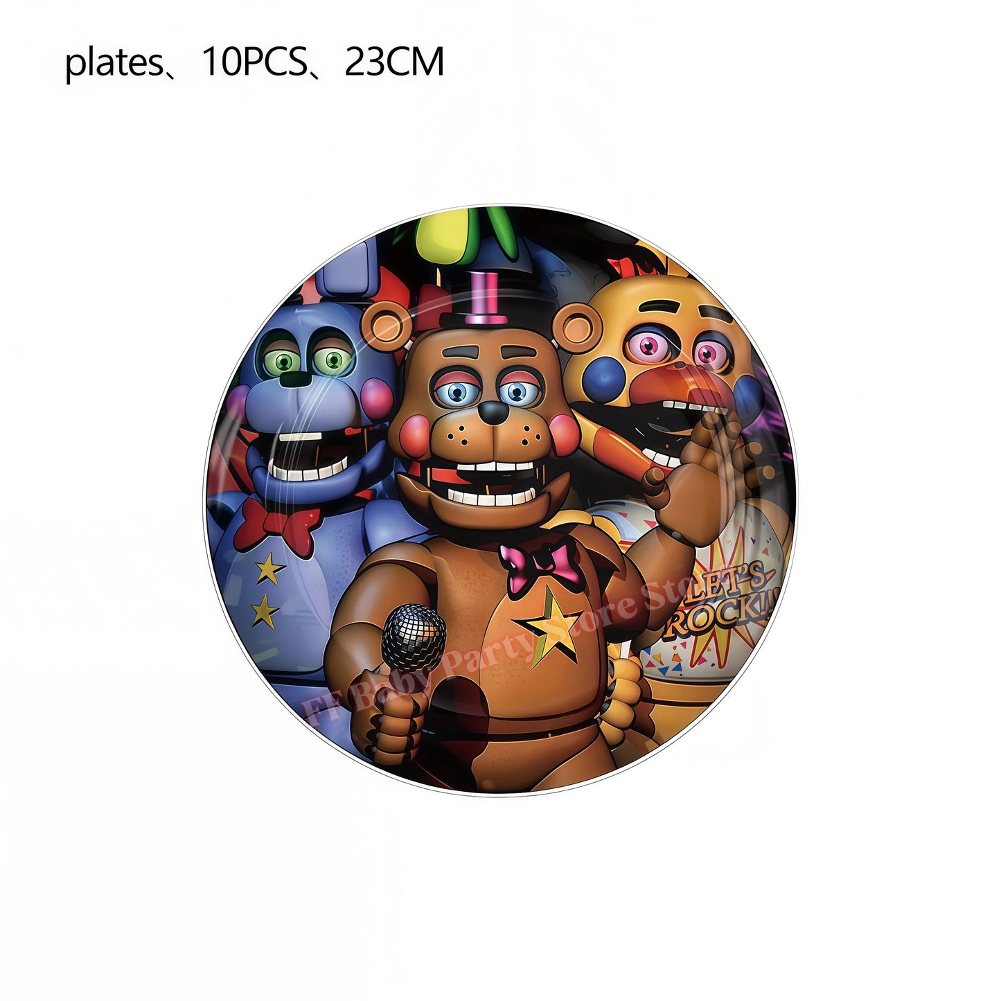 Five Nights Bear Birthday Party Decorations Plate Cup Backdrop Freddyed Balloon for Kids Party Favors FNAFs Event Supplies Gifts