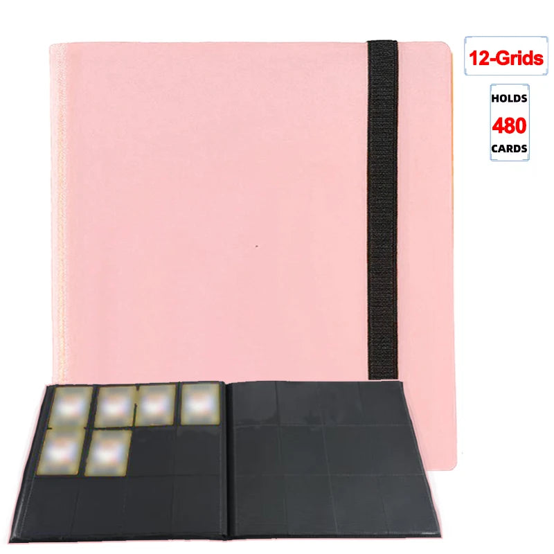1Pc Card Binder 160/360/480 Trading Card Holder Book PP Cover Binder For Cards Durable Side Loading Card Book With Gaming Cards