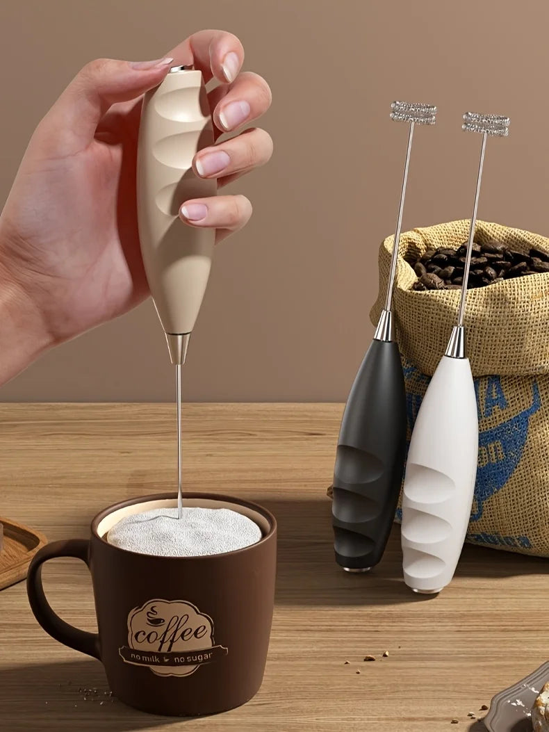 2025 New Stylish Multifunctional Handheld Electric Mixer  Battery Operated Dual-head Whisk for Cappuccino, Matcha, Eggs, Lattes