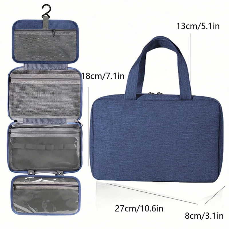 Travel Hanging Toiletry Bag Water-proof Cosmetic Storage Bag Bathroom Beauty Wash Bag AccessoryTowel Bag Wet Dry Separated Bag