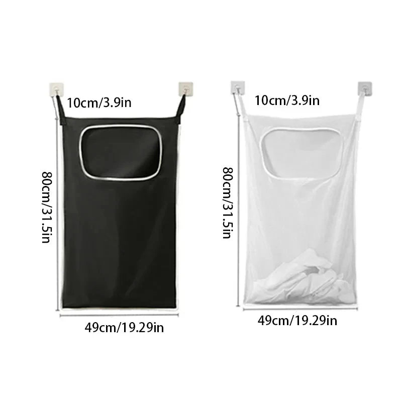 1PC Door Hanging Laundry Basket Wall Mounted Dirty Clothes Storage Box Household Sundries Storage Bag Storage Bag