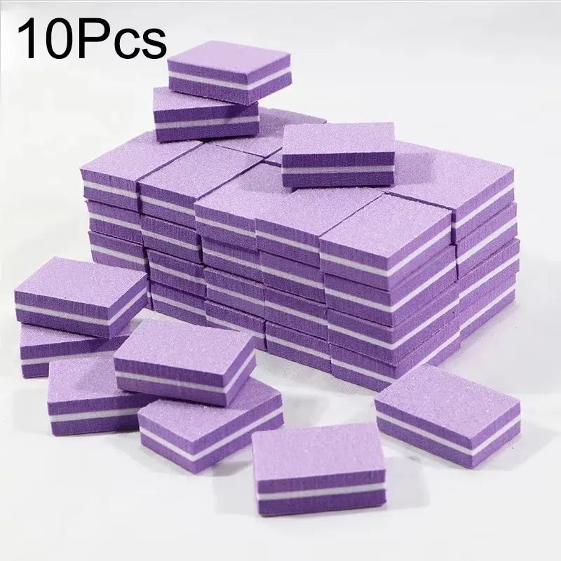 10-100psc Mini Buffing Sanding Files Block Pedicure Care Nail Art Buffer Polish Manicure Pedicure Nail File Tools Nail Charm new