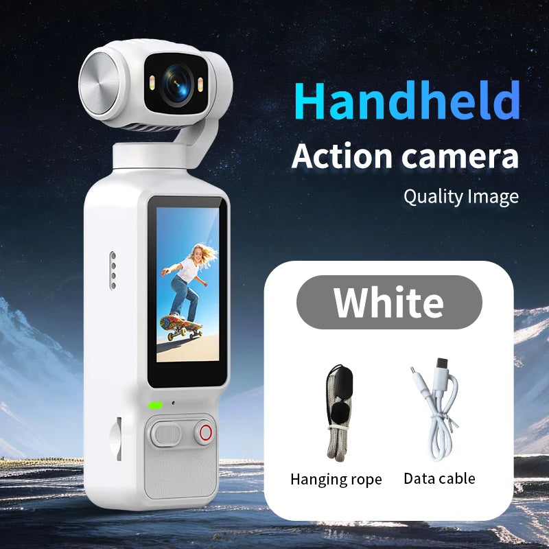 Lenovo HD 4K Action Camera 180° Rotatable For Vlog YouTube Tiktok Girls Record Life Video Recording Entry Portable Action Camera
