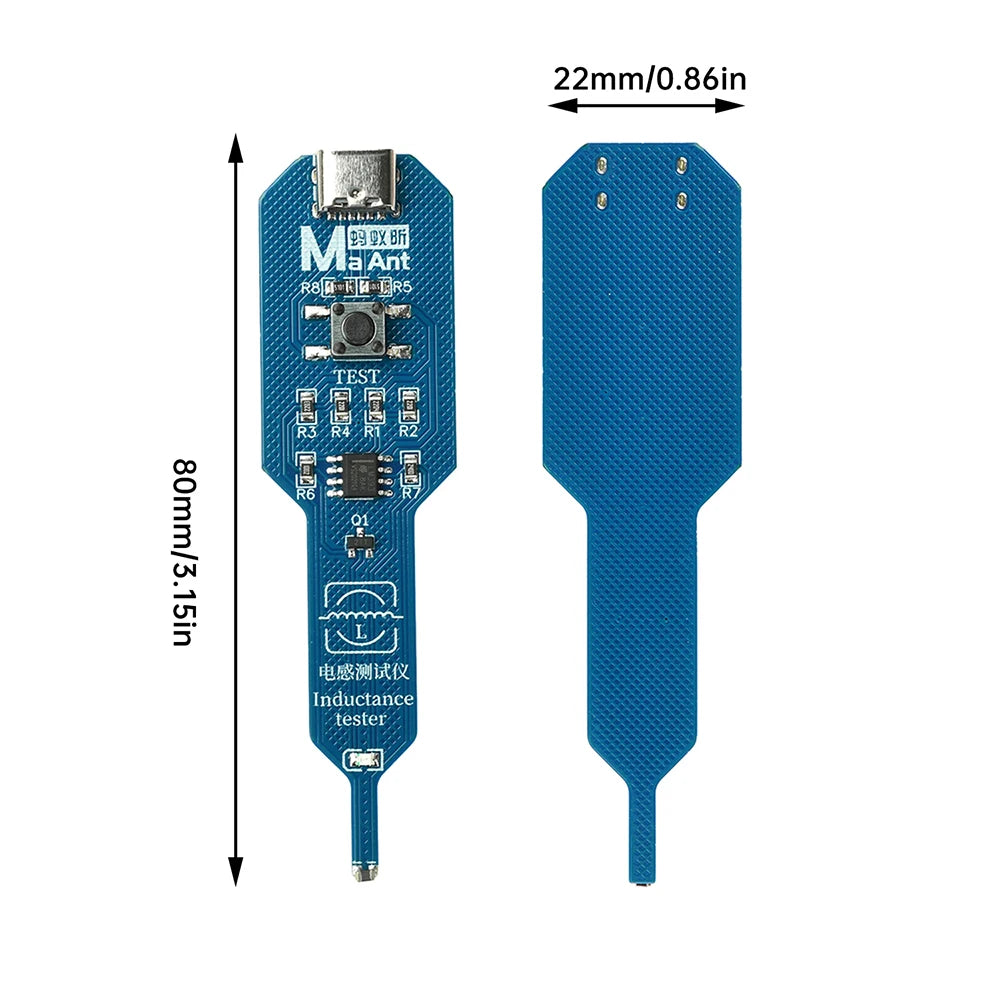 Type-C Inductance Tester Electromagnetic Non-Contact Fault Detection for Phones PCB Motherboard Repair Diagnostics Tool