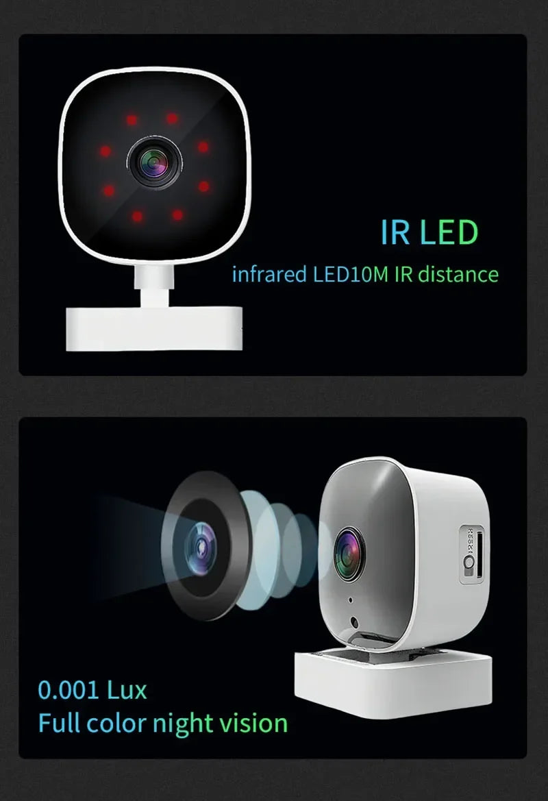 WiFi Window Camera 2.4/5GHz 3MP Full Color Night Vision Indoor Security Camera Replaces Outdoor Cam Through Window Surveillance