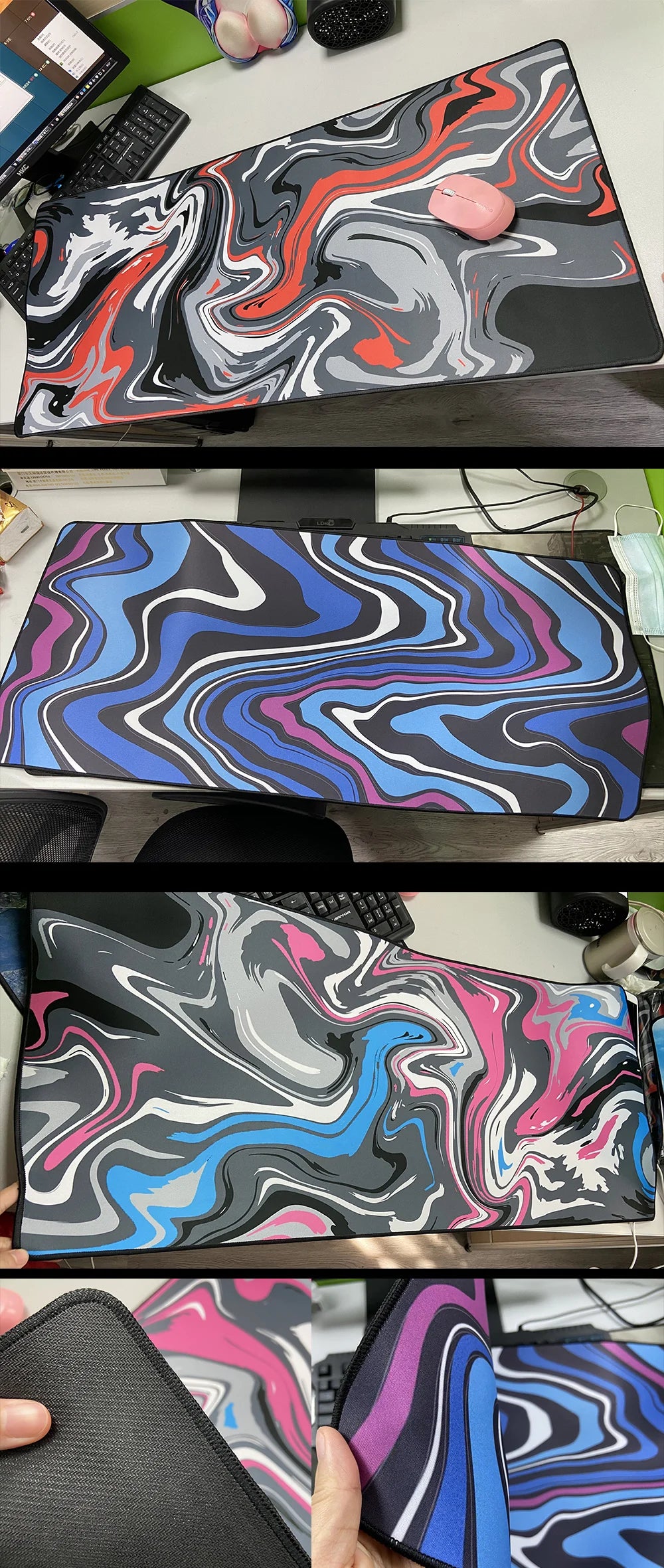 XXL Strata Liquid Mouse Pad Computer Laptop Anime Keyboard Mouse Mat Large Mousepad Keyboards Gamers Decoracion Desk Mat