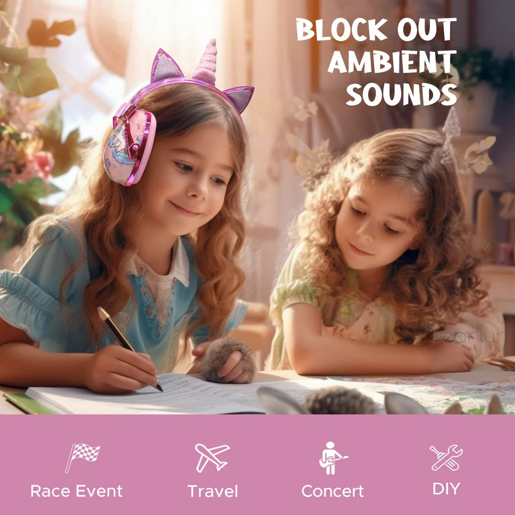 Cute Kids Ear Protection Baby Noise Earmuffs Noise Reduction Ear Defenders Autism Children Sound Sensitivity Noise Damper Gifts