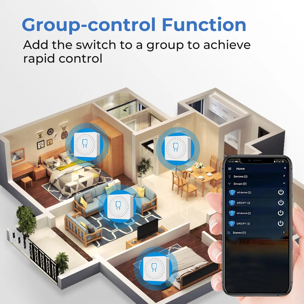 Smart Home Zigbee WiFi Smart Switch with Power Monitor 16A Tuya Light Switch Module DIY Breaker Relay Voice for Alexa Google