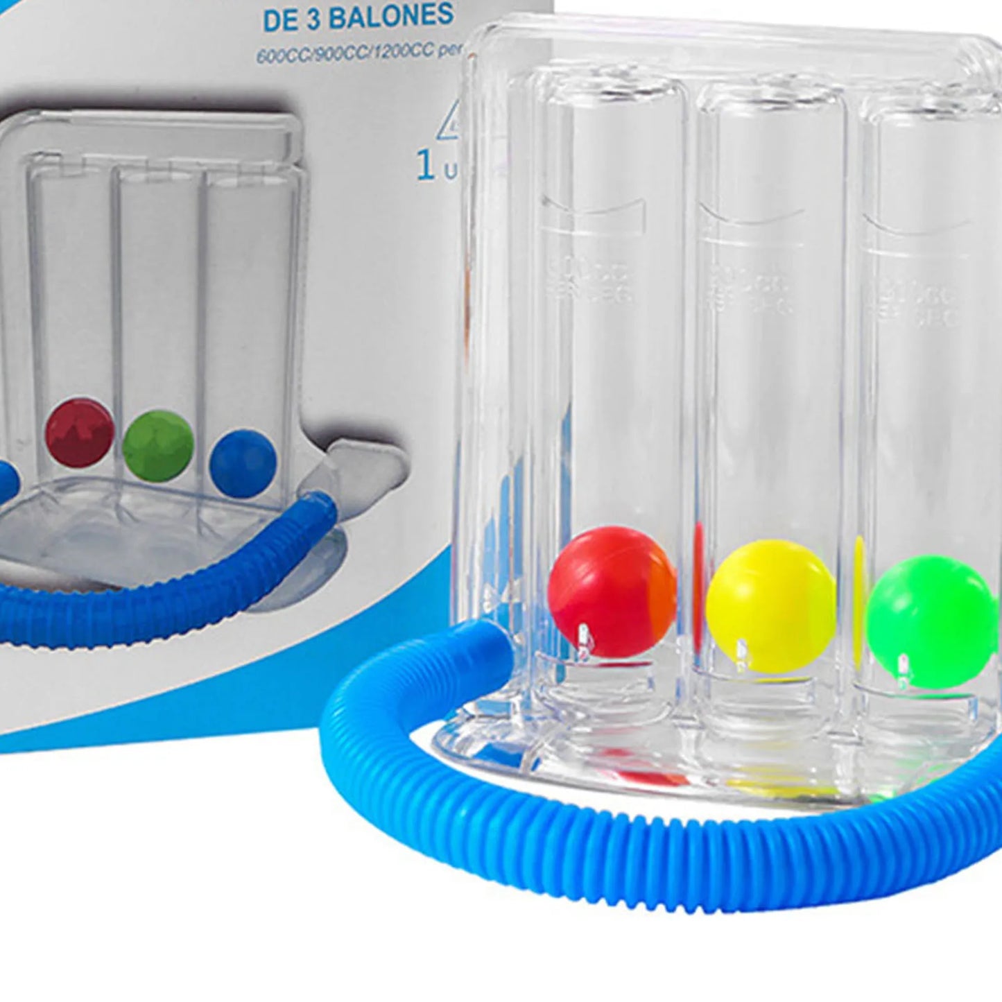 3/4 Balls Breathing Trainer Lung Function Improvement Trainer Respiratory Spirometry Breath Exerciser Measurement Tools