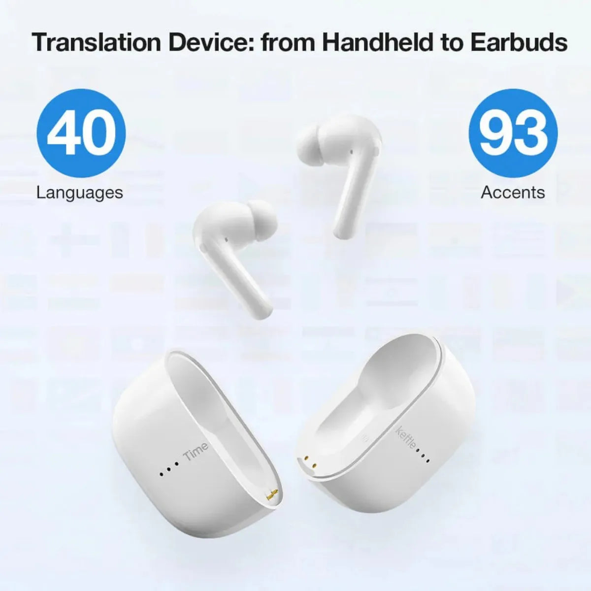 Timekettle M3 Translator Earbuds Bluetooth Real Time Simultaneous Headphones Instant Voice Translate Device for Business Travel