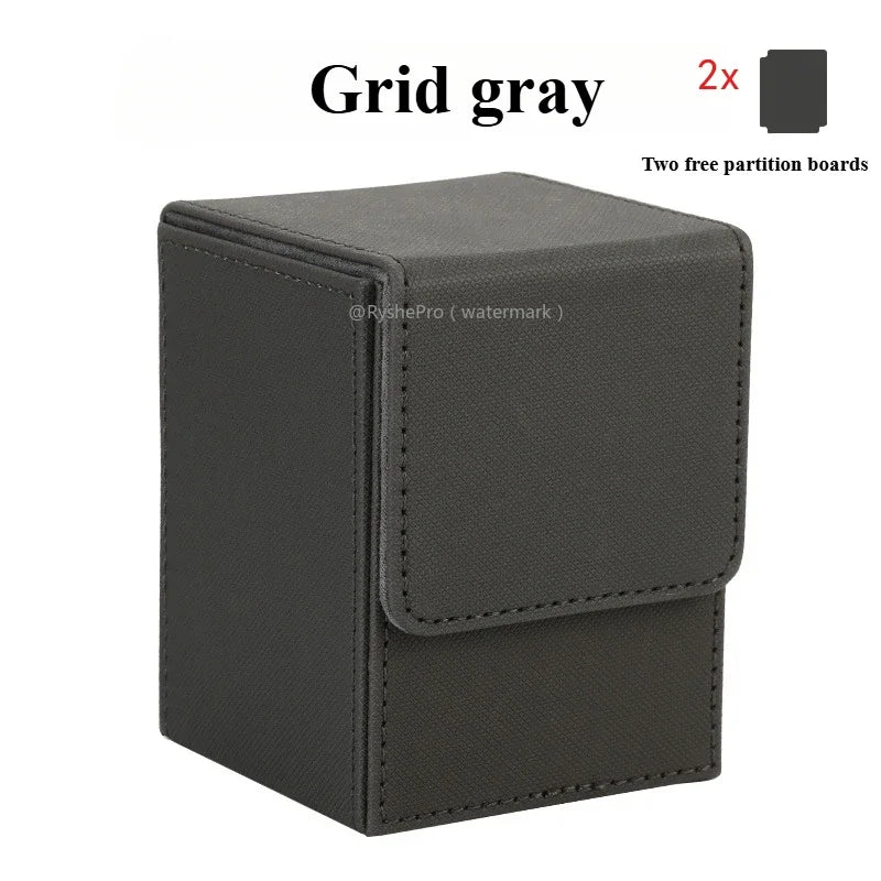 Trading Card Storage Box for 100+Single Sleeved Cards with 2 Dividers Commander Deck Box Compatible with Mtg Card Case