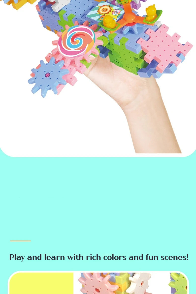 Hot 83-263 PCS Electric Gears 3D Puzzle Model Building Kits Plastic Brick Blocks Educational Toys For Kids Children Xmas Gifts