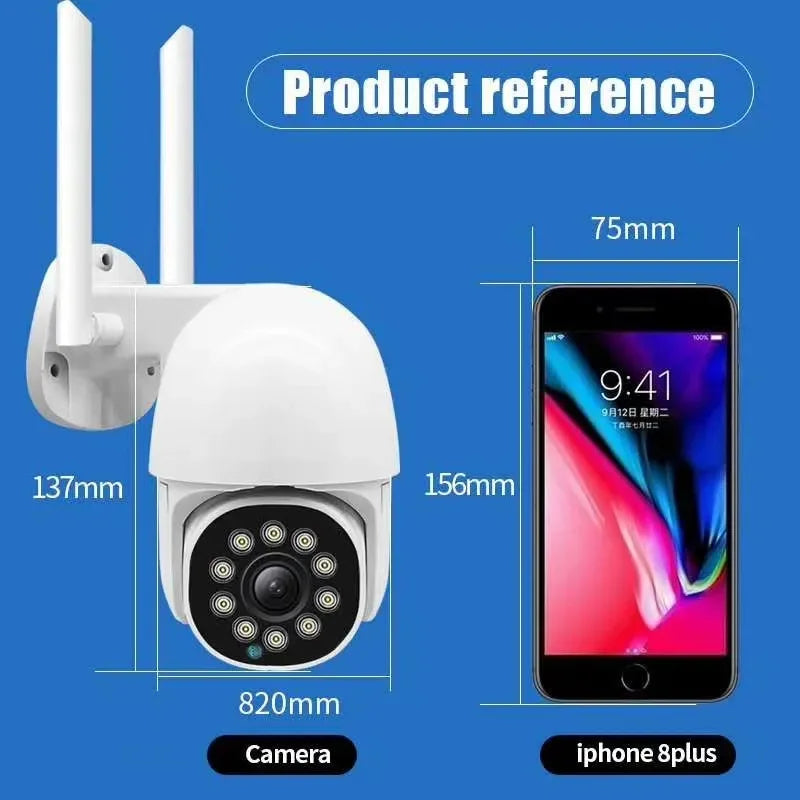2MP 1080P Eseecloud APP  Full Color Wireless PTZ  IP Dome Camera AI Humanoid Motion Detection Home Security CCTV Monitor