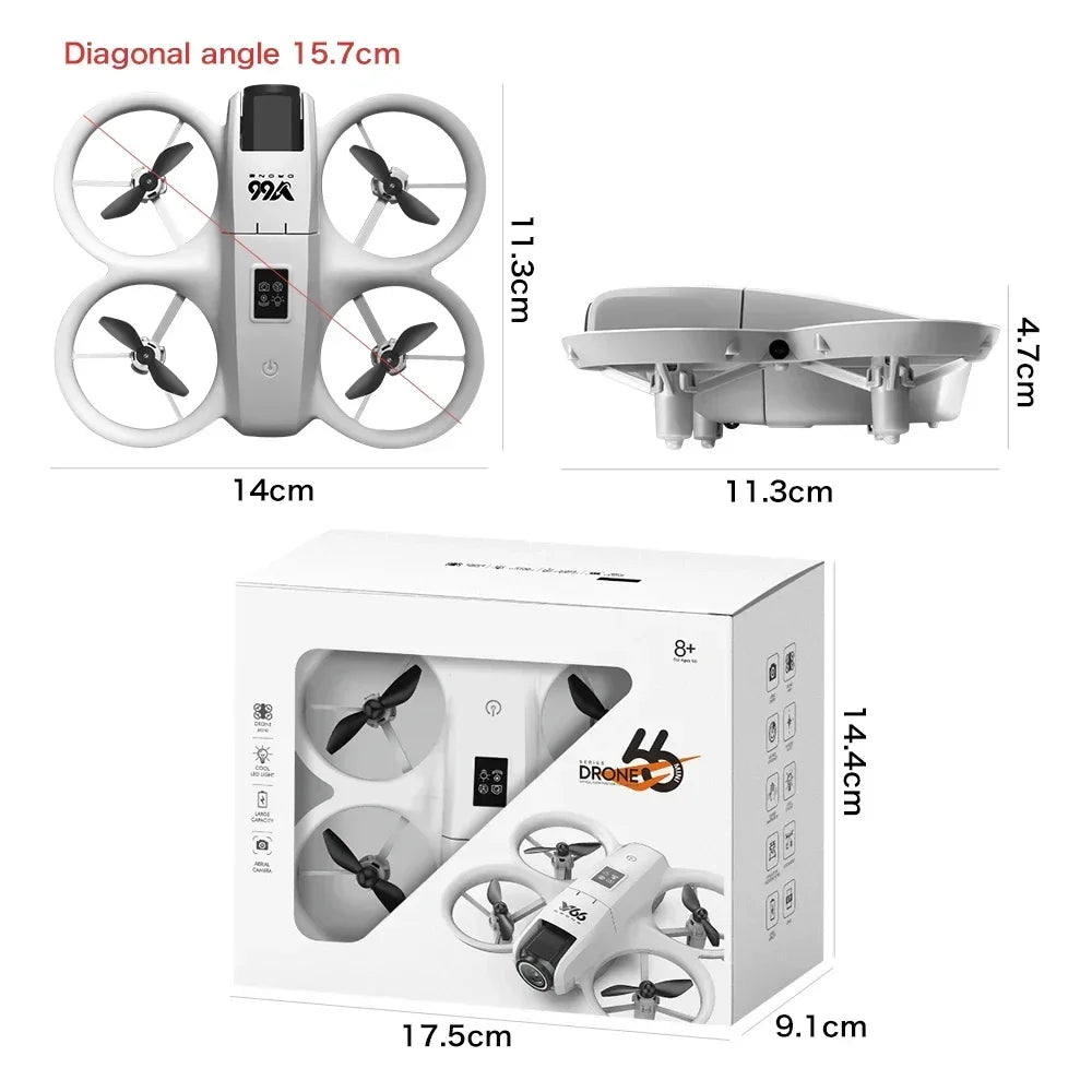 Lenovo V66 Mini Drone | 4K HD Camera, WiFi FPV, Obstacle Avoidance, Pocket-Sized RC Helicopter & Quadcopter