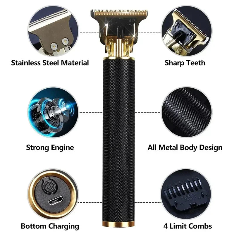 Electric Hair Cutting Machine And the accessories  T9 Clipper Hair Rechargeable Man Shaver Trimmer For Men's Barber Professional