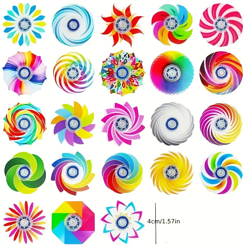 5/10/20pcs Mini Ranbow Fidget Spinner Sensory Stress Relief Toys Kids Birthday Party Favor Classroom Prize Goodies Bags Stuffer