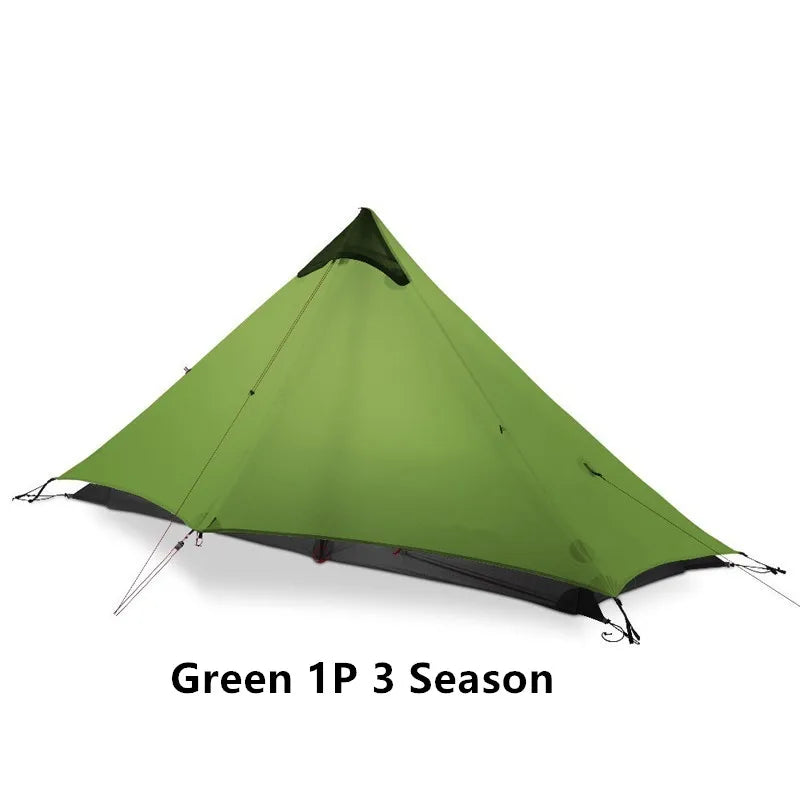 New FLAME'S CREED Lanshan 1 Person Oudoor Ultralight Camping Tent Single Man 3/4 Season Professional 15D Silnylon Rodless Tent