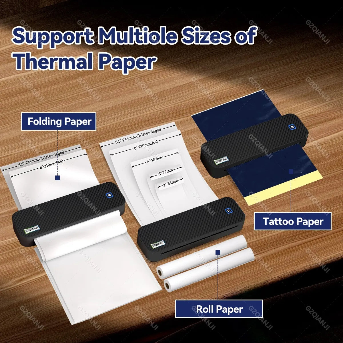A4 Printer Portable USB Bluetooth Wireless Thermal Tattoo Transfer Maker with Paper Case Support Mobile Smartphone Android Print