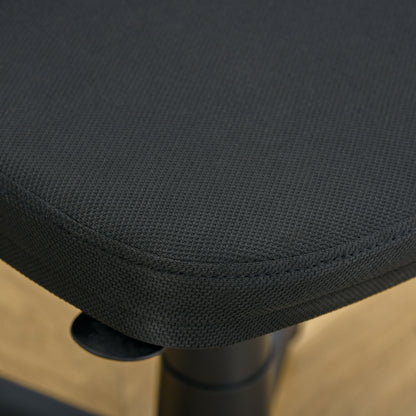 Vinsetto Small Office Chair without Arms, Ergonomic Swivel Mesh Desk Chair with Curved Back and Wheels, Height Adjustable, for Home Vanity Computer Dressing Table Study Bedroom, Holds Up to 120 kg